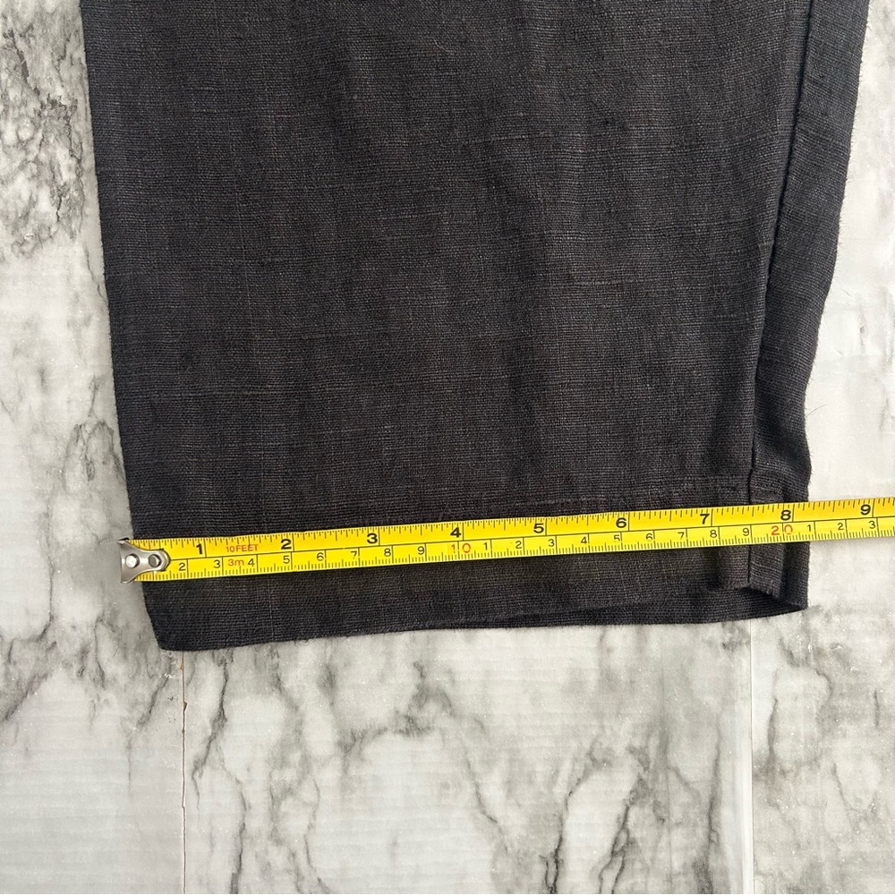 Private Edition by Chico’s | women’s size 1 Black linen pull-on pants wide Leg - Picture 10 of 10